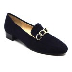 Brunate mocassin blauw suède 20443